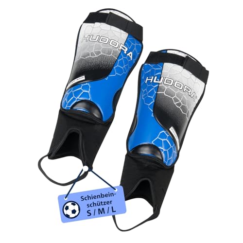 HUDORA Unisex – Erwachsene Schienbeinschützer mit Knöchelschutz, Gr. L, One Size von HUDORA