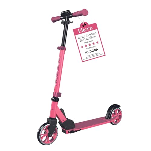 HUDORA Scooter Up 145 Junior - Hochwertiger & sicherer Kinder Roller ab 3 Jahre - Zusammenklappbarer City Roller mit 145 mm Rollen - Höhenjustierbarer Scooter für Jungen & Mädchen bis 60 kg von HUDORA