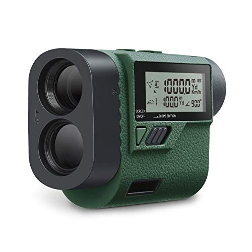 Huepar HLR1000 Golf Entfernungsmesser 1000M/1100Yards mit Handheld LCD Display und Winkelfunktion, 6X Multifunktionaler Rangefinder Lasermessgerät für Entfernung, Geschwindigkeit, Winkel, Höhe Messung von Huepar