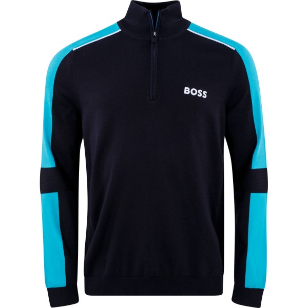 HUGO BOSS BOSS Pullover Zelchior-X 12-Zip dunkelblau von HUGO BOSS