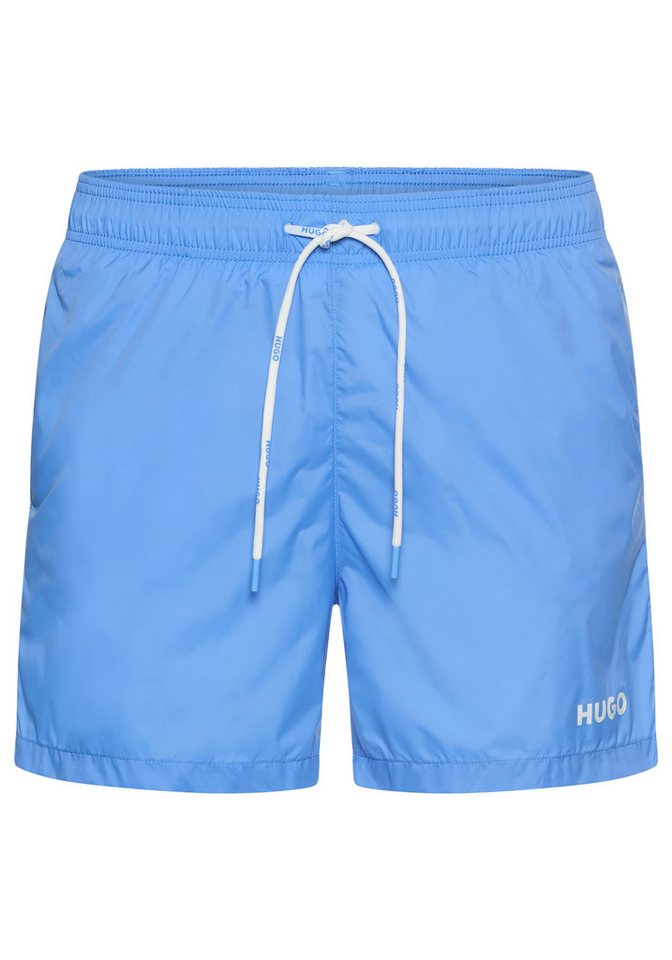 HUGO Badehose Haiti mit Markenschriftzug auf der Kordel von HUGO