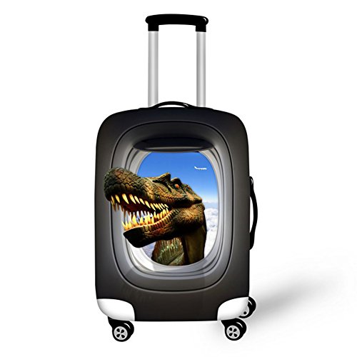 HUGS IDEA Reisekoffer-Schutzhülle mit lustigem Tiermotiv, für 45,7 - 76,2 cm große Koffer, Dinosaurier, M (22"-26" cover), Classic von HUGS IDEA