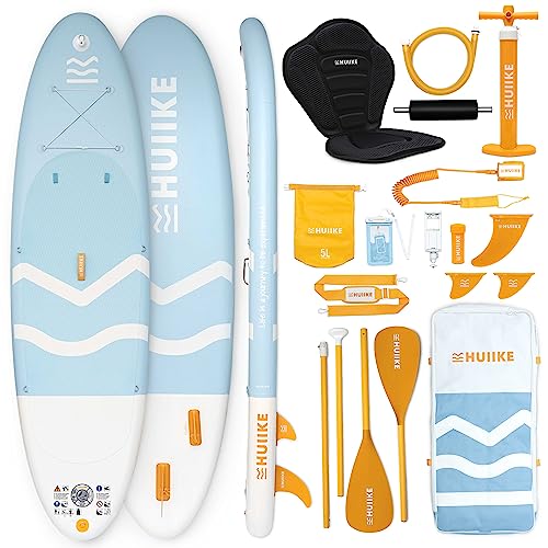 Stand Up Paddling Board Hochwertigem Zubehör - HUIIKE | Sup, Stand Up Paddle mit Dual-Use-Paddel und Kajaksitz | mit Großer Stabilität | Paddel Für von HUIIKE