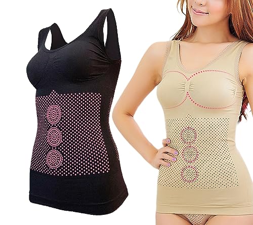 IONsWear Turmalin-Formungsweste, Nahtlose Körperformungsweste, ionische Formungsweste für Damen (Schwarz,Freie Größe) von HUIQINGLI