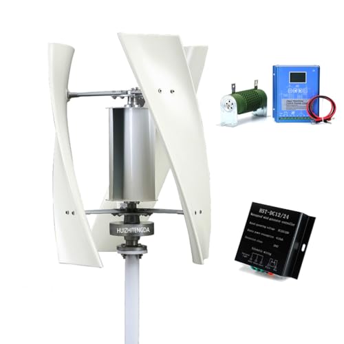 HUIZHITENGDA 12v,12V 24V 48V 4000W-6000W Vertikale Windkraftanlage Generator, Niedrige RPM Windturbinen Generator Vertikalmühle mit MPPT-Controller für Zuhause und Landwirtschaft von HUIZHITENGDA