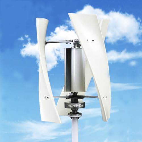HUIZHITENGDA 220v,12000W Niedriggeräusch-Magnetlager-Windkraftgenerator, 48V 220V Freie Energie Windmühle Heimwechsler 3 Blätter mit MPPT-Controller (Hohe Effizienz) von HUIZHITENGDA