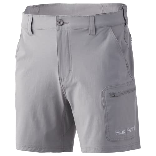 HUK Herren Next Level Schnell trocknende Performance Angel-Shorts, Grau, X-Large von HUK