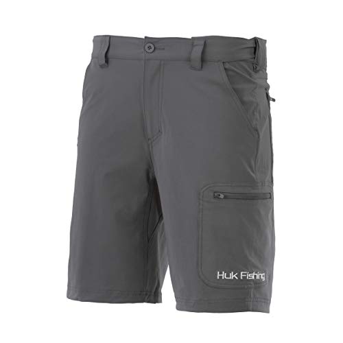 HUK Herren Standard Next Level Schnelltrocknende Performance Angel-Shorts, Anthrazit-26,7 cm, Größe L von HUK