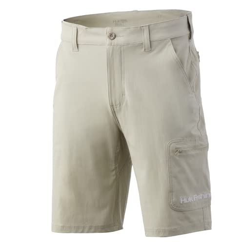 HUK Herren Standard Next Level Quick-Drying Performance Angel-Shorts, Khaki-26,7 cm, Größe L von HUK