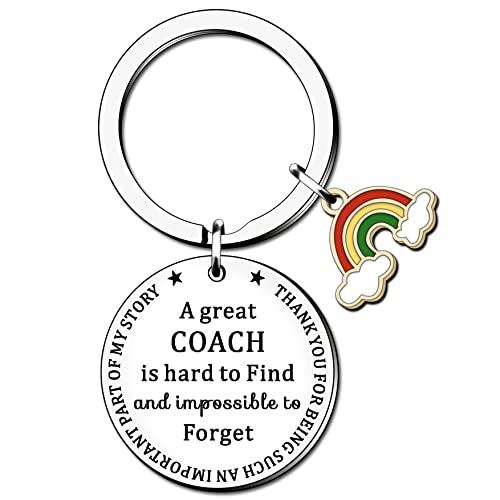HULALA Schlüsselanhänger mit Aufschrift "Thank You Coach", Geschenk für Männer und Frauen, ein toller Trainer ist schwer zu finden und unmöglich zu vergessen, Fußball, Abschied, Ruhestand von HULALA