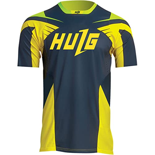 Herren Radtrikot, Fahrradtrikot Kurzarm,Fahrrad Shirt Fahrradbekleidung Radshirt Für Männer, Atmungsaktive Cycling Jersey Schnell Trocknen Radsport Bekleidung (Color-02,4XL) von HULG