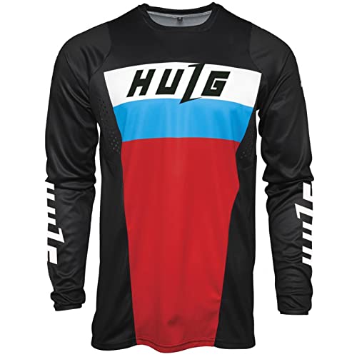 Herren-Radtrikots, T-Shirt,Fahhradtrikot MTB Rennrad Trikot,Motocross-Jersey Langarm | MX Enduro | Atmungsaktiv | (Style-06,3XL) von HULG