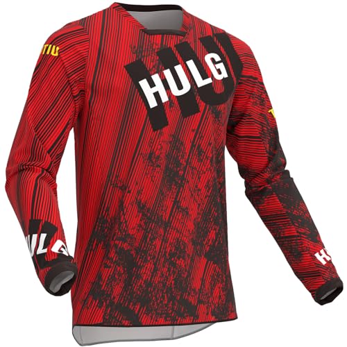 MTB-Trikot,Fahrradtrikot Herren Langarm,fahrradshirts Herren Langarm,MTB Tshirt,atmungsaktives Material, Schnell Trocknend,antibakteriell,Geeignet Für Viele Outdoor-Sportarten (Style-12,5XL) von HULG