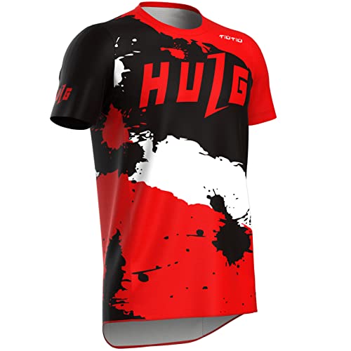 Mountainbike-Shirt,Fahrradtrikot Herren,rennrad Trikot Herren,Fahrradtrikot Herren Kurzarm,MTB Trikot,Atmungsaktives Material,Schnell Trocknend,antibakteriell (style-05,M) von HULG