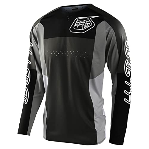 HULG Radfahren Jersey Herren Mountainbike Motocross Jersey Langarm MTB T-Shirt,Shirt Downhill Fahrrad Jersey Schnelltrocknend (Color-13,XXL) von HULG