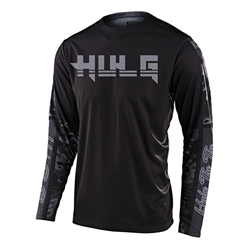 Radfahren Jersey Herren Mountainbike Motocross Jersey Langarm MTB T-Shirt,Shirt Downhill Fahrrad Jersey Schnelltrocknend (Color-17,S) von HULG