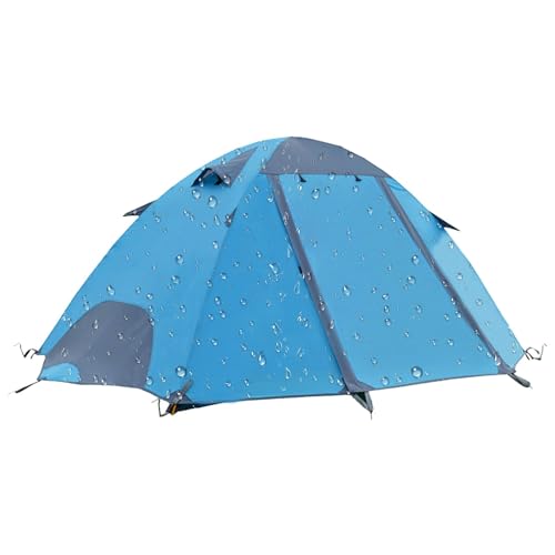 Zwei-Personen-Zelt | Polyester großes wasserdichtes Campingzelt | Campingzelt im Freien | Atmungsaktive, leichte Wanderzelte für Rucksacktouren und Outdoor-Aktivitäten von HUNJHYC