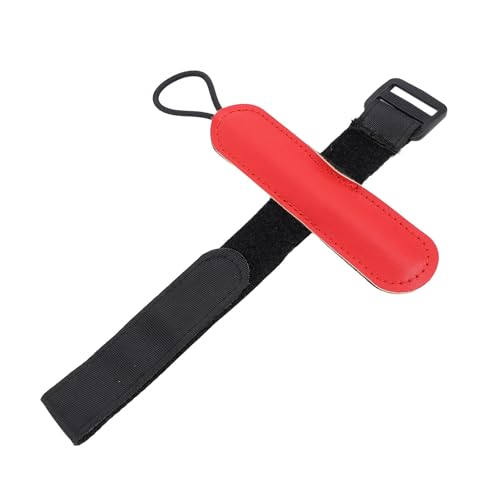 HUSHUI Verstellbare Golfschwunghilfen, Trainings-Handgelenkbandage mit Gummiband, Kunstleder-Winkeltrainingshilfe für Golfanfänger (Rot) von HUSHUI