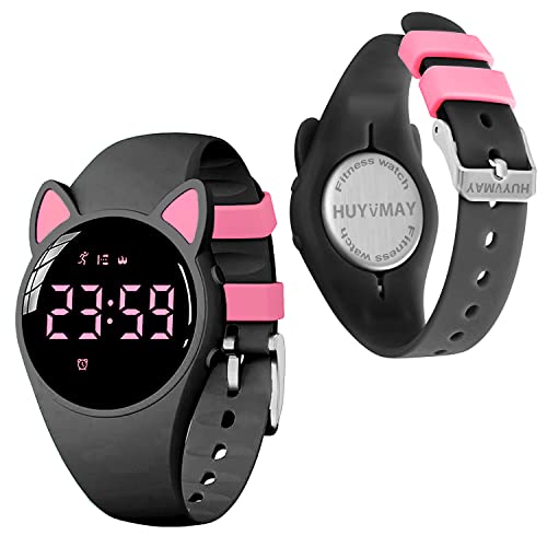 HUYVMAY Kinder Fitness Uhr Schrittzähler Uhr ohne App Handy Bluetooth, 1 Stunde Aufladung für 20 Tage Nutzung, IP68 wasserdichte Fitness Tracker für Kinder Boys Girls, Armbanduhr mit Timer 3 Wecker von HUYVMAY