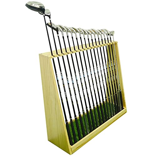 Golfschläger Ständer Golf Club Standhalter Holz, Golf Club Veranstalter Display Stand Rack Regal Ausrüstung Lagerung 13 oder 18 Putter Clubs, für Green Garage Indoor Outdoor von HWF