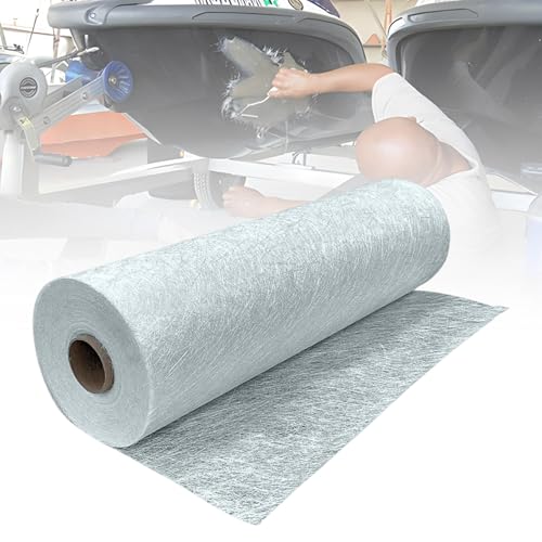 Bootsfasermatte - 1,1 Yards x 40" Marine gehacktes Glaswollstrandtuch zum Formgießen Gussdachung Automotive Bootsoberflächen, 1 Oz von HWIMARINE