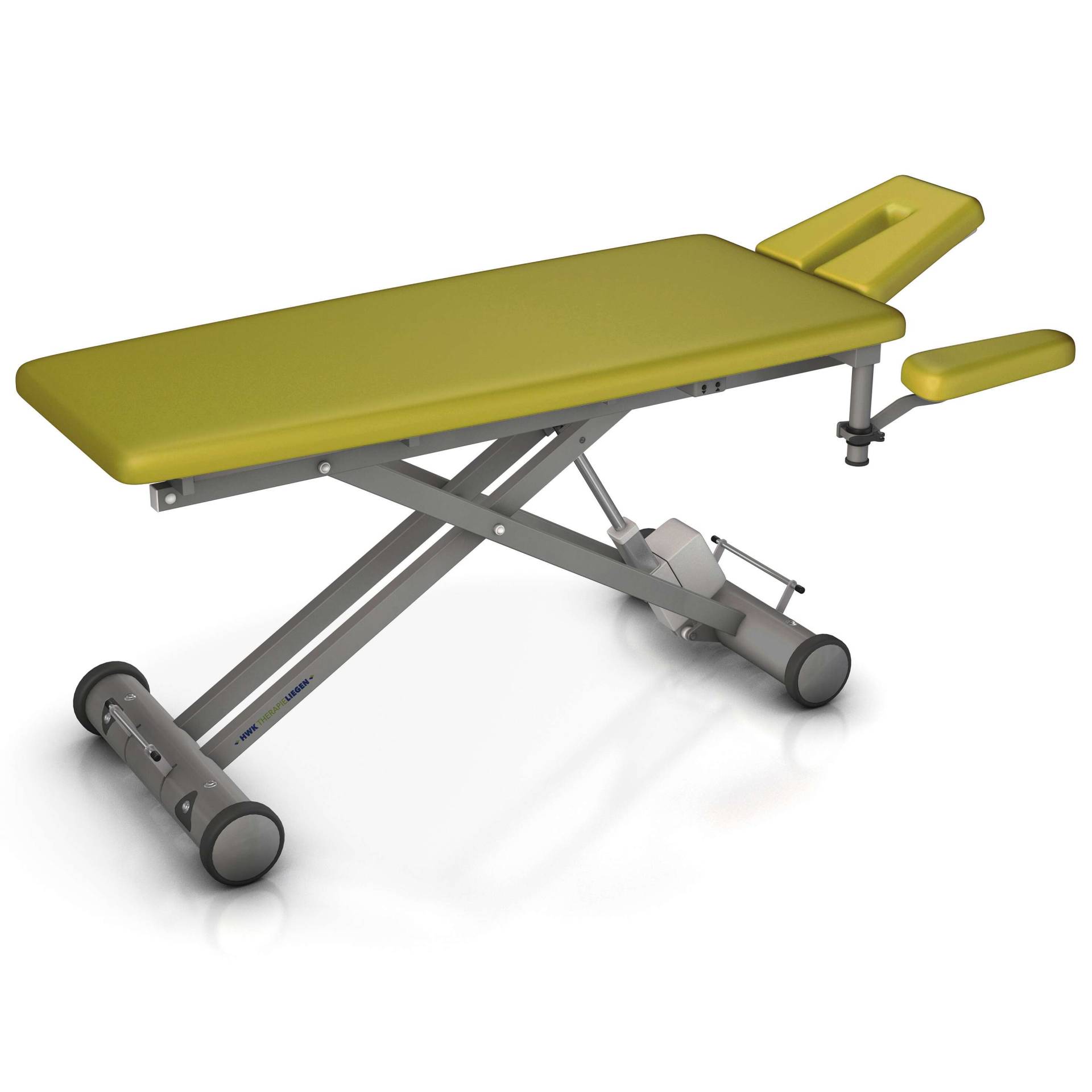 HWK Therapieliegen Elektrische Therapieliege "Solid E4", 80 cm, Graualuminium, Limone von HWK Therapieliegen