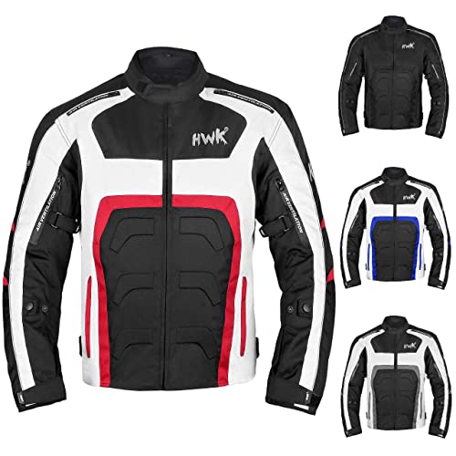 HHR Textilmotorradjacke Motorradjacke atmungsaktiv CE Armoured Waterproof rot XX-Large von HWK