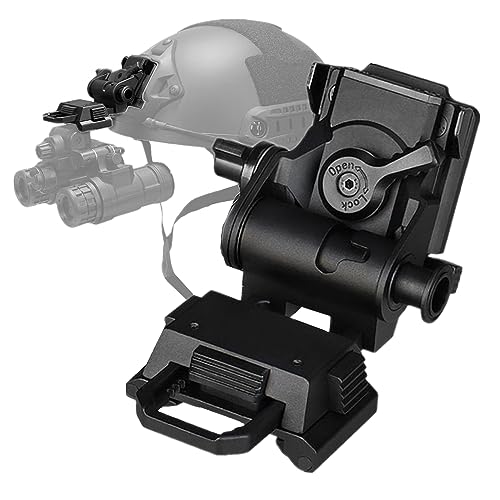 Haowenzhen Night-Vision Goggles Stent Skip Rhino Night-Vision NVG arms Mount for L4 G24 Mounting Helmet Fast OPS PJ MH BJ Mich Helmet (Black) von HWZ