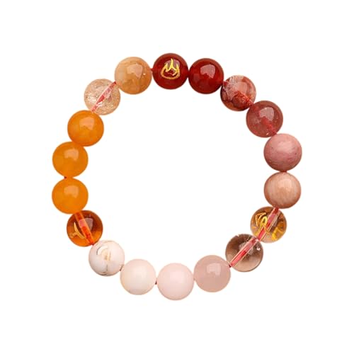 HXFFXHF Fengshui Fünf Elemente Perlenarmbänder für Männer Männer, Natursteine Kristallarmbänder für Wohlstand Glück, Stretch Armband für Meditation Freisetzung Das Druck emotional von HXFFXHF