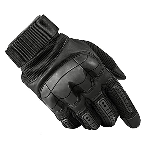 HXSZWJJ Outdoor Sport Wandern Handschuhe Militärische Taktische Kampfhandschuhe Männer Handschuhe Schutzhülle Vollfingerhandschuhe (Color : Black, Size : XL.) von HXSZWJJ