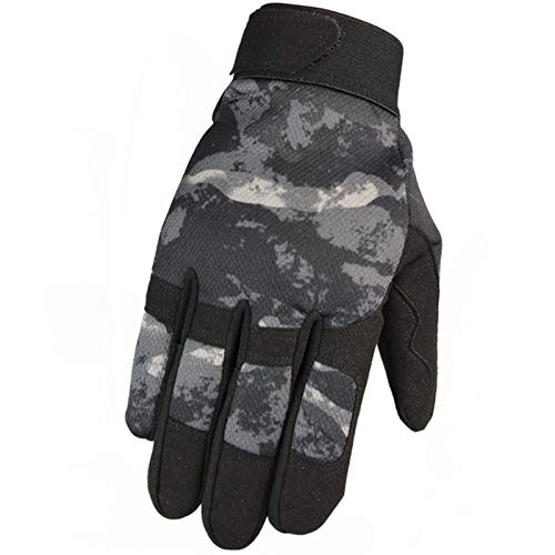 HXSZWJJ Outdoor Tactical Gloves Herren Tactical Army Military Handschuhe Klettern Camo Sport Handschuhe Vollfinger-Wanderhandschuhe (Color : Gray Camo, Size : L.) von HXSZWJJ