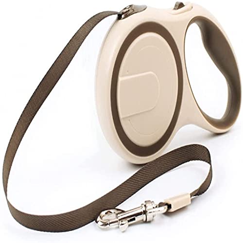 HYCYYFC 3/5m Hundeleine Rollleine Verwicklungsfreie Hundeleine Verriegelung mit einem Knopf und für große Hunde 30 kg (Color : Brown, Size : 5m) von HYCYYFC