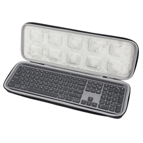 HYGJ Prodrocam Hartschalentasche für Logitech MX Keys Tastatur mit Griff, Schutzhülle für Tastatur – Transporttasche von HYGJ