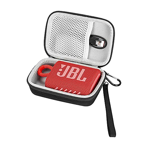 Prodrocam Hartschalen-Schutzhülle Tragetasche Reiseetui für JBL GO 3 Lautsprecher, Stoßfest (Graues Futter) von HYGJ