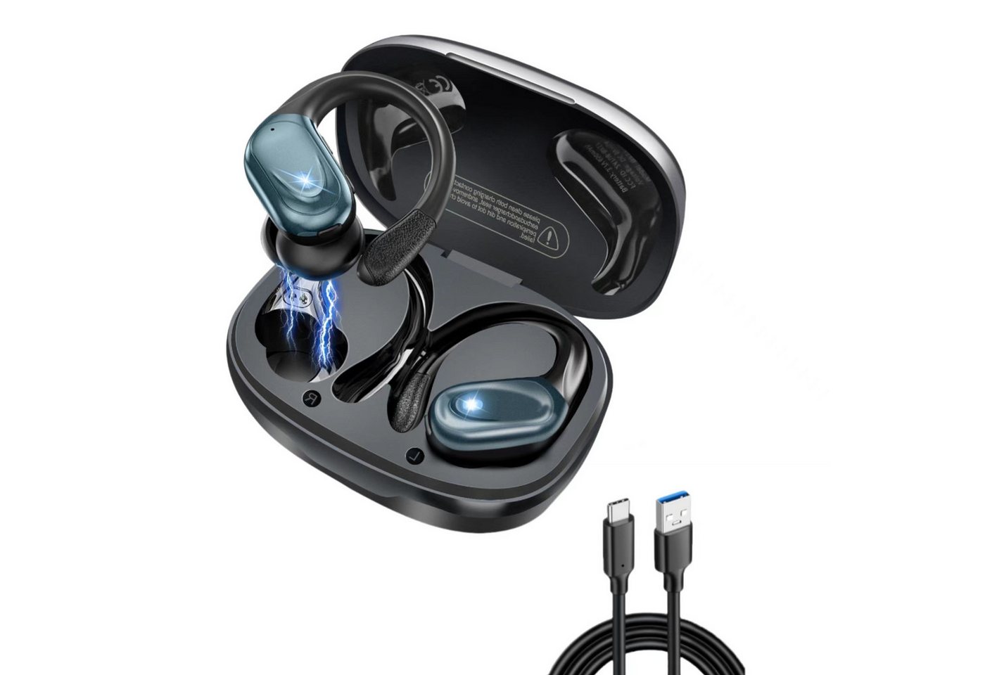 HYIEAR Bluetooth Kopfhörer 5.3, Hochwertig, Geräuschunterdrückung, IPX5. In-Ear-Kopfhörer (Bluetooth, Stereo USB-C) von HYIEAR