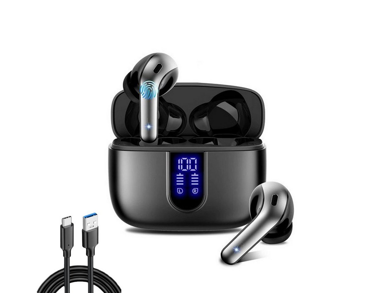 HYIEAR Bluetooth-Ohrhörer 5.3, 1 Stunde Ladezeit 48 Stunden Akkulaufzeit In-Ear-Kopfhörer (Voice Assistant, Bluetooth, Stereo USB-C) von HYIEAR