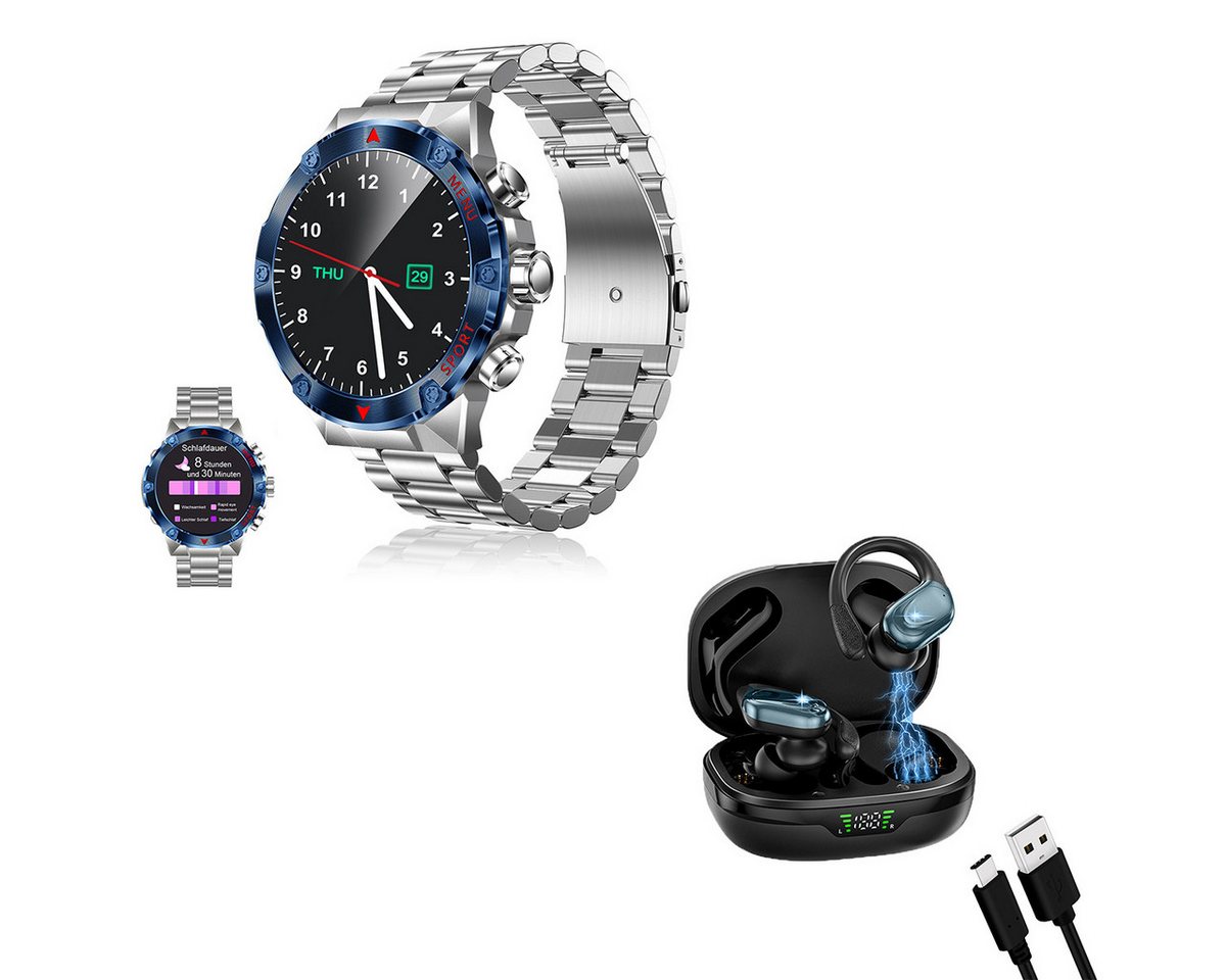 HYIEAR SmartWatch Male, IP67 wasserdicht, drahtloser Bluetooth 5.3 Chip Smartwatch, Wird mit USB-Ladekabel geliefert., Touch Control, Voice Assistant, individuelle Zifferblätt von HYIEAR
