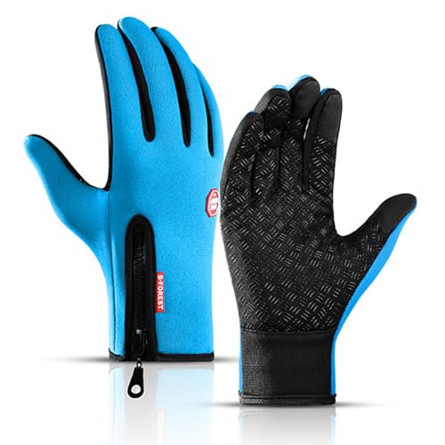 Thermo Alpin, Freezer Thermo-Handschuhe für Herren, warm, Touchscreen, wasserdicht, für den Winter (A0001-BU, L) von HYLM