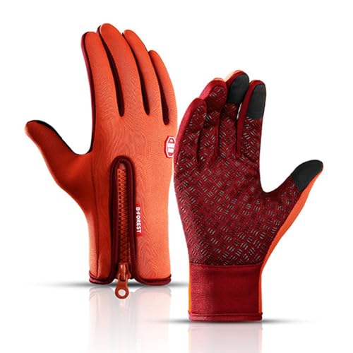 Thermo Alpin, Freezer Thermo-Handschuhe für Herren, warm, Touchscreen, wasserdicht, für den Winter (A0001-OG, L) von HYLM