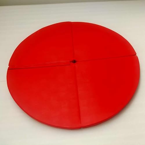 HYLMF Sicherheits-Schutzmatte für Fitness, Gymnastik, Yoga, Pole-Tanzmatte, faltbar, stoßdämpfend, rund, Pole-Tanzmatte (Größe: 120 x 5 cm, Farbe: Rot) von HYLMF