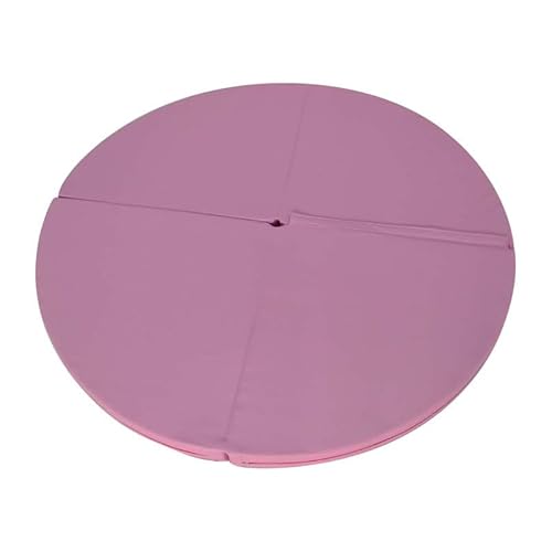 HYLMF Sicherheits-Schutzmatte für Fitness, Gymnastik, Yoga, Pole-Tanzmatte, faltbar, stoßdämpfend, rund, Stangentanzmatte (Größe: 150 x 5 cm, Farbe: Pink) von HYLMF