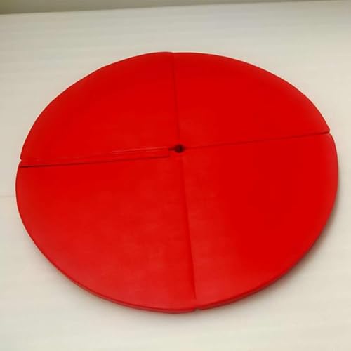 HYLMF Sicherheits-Schutzmatte für Fitness, Gymnastik, Yoga, Pole-Tanzmatte, faltbar, stoßdämpfend, rund, für Stangentanz (Größe: 120 x 3 cm, Farbe: Rot) von HYLMF