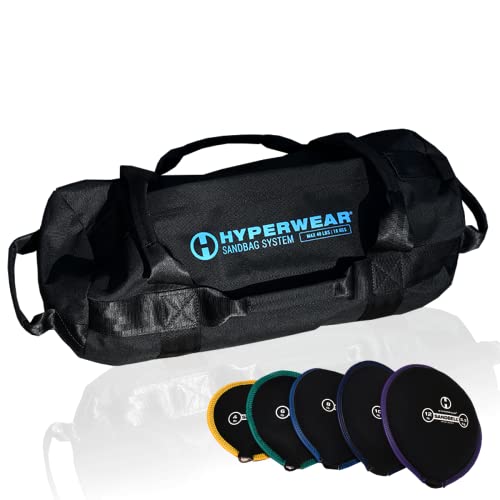 Hyperwear Sandsack System - Sandsäcke für Fitness - Inklusive vorgefüllter SandBell Größe SM 18,1 kg (4, 6, 8, 10, 5,4 kg) von HYPERWEAR