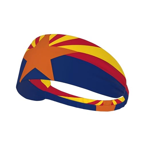 Elastisches Aldult-Stirnband für Damen und Herren, feuchtigkeitsableitend, athletisch, zum Laufen, Trainieren, Arizona-Flaggen-Druck von HYTTER