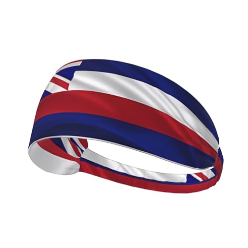 Elastisches Aldult Übungs-Stirnband für Damen und Herren, feuchtigkeitsableitend, athletisch, zum Laufen, Trainieren, Flagge von Hawaii, amerikanischen Drucken von HYTTER