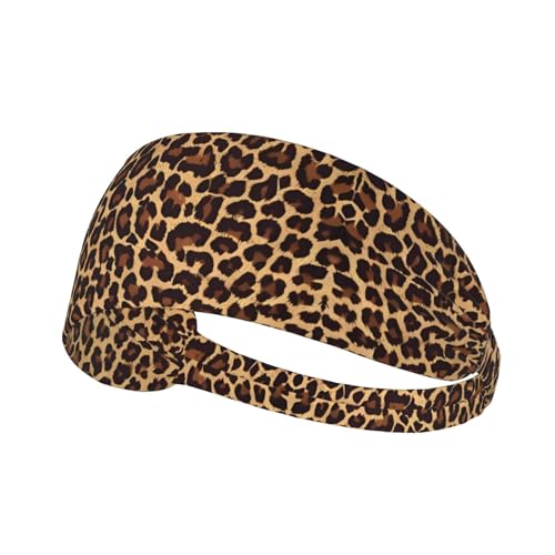 Elastisches Aldult Übungs-Stirnband für Damen und Herren, feuchtigkeitsableitend, athletisch, zum Laufen, Trainieren, coole Geparden-Leoparden-Drucke von HYTTER