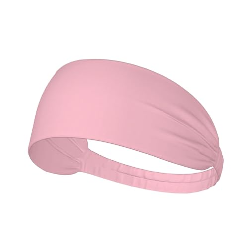 Elastisches Aldult Übungs-Stirnband für Damen und Herren, feuchtigkeitsableitend, athletisch, zum Laufen, Training, einfarbig, rosa Drucke von HYTTER