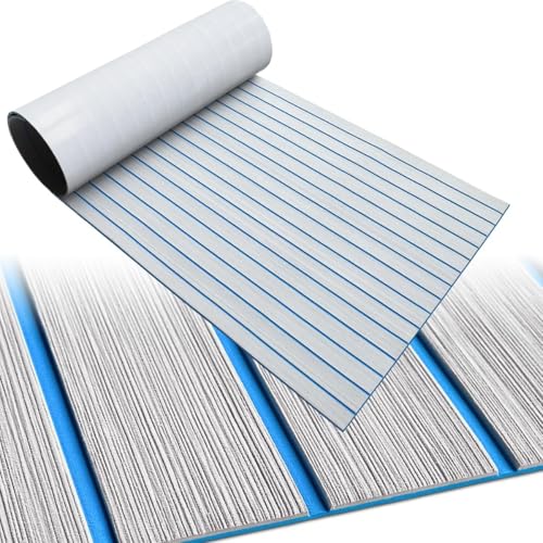 HZCHIONE Boot Bodenbelag Eva Schaum Boot Decking Faux Teak Marine Teppich Boot Bodenbelag rutschfeste Selbstklebende Schaum Boot Deck Mat Rolls Blatt für Motorboote Ponton Yacht von HZCHIONE