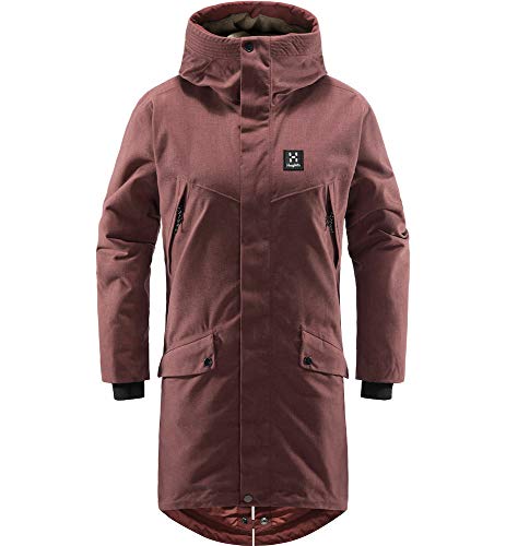 Haglöfs Winterjacke Frauen Siljan Parka wasserdicht, Winddicht, atmungsaktiv Maroon Red Melange XL XL von Haglöfs