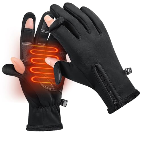Hailerio wasserdichte warme Fäustlinge,Screen Touch Fäustlinge | rutschfeste Screen Touch Fahrradhandschuhe | Winddichte Herbstfäustlinge, verschleißfester Fäustling zum Spazierengehen von Hailerio